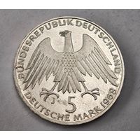 1968 год 5 марок Германия  серебро