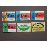 Редкие польские пивные этикетки, все разные, цена за одну шт., см. описание лота, ю-905-11 (3532)