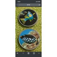 Лабуан (Малайзия) 2 штуки по 3 ринггита 2020 г ( Тропические , Экзотические рыбки ) Цветные