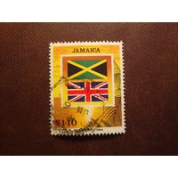 Ямайка 1994 г.Королевский визит 1994 года.Флаги Ямайки и Великобритании./23а/