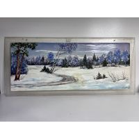 Живопись зима масло 1987 год с рубля