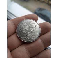 Швеция 50 крон, 1976 Свадьба Короля Карла XVI Густава и Королевы Сильвии UNC