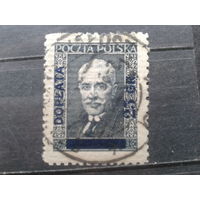 Польша, 1934. Доплатная марка, президент Мосцицкий, надпечатка