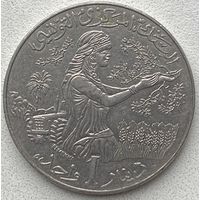 Тунис 1 динар 2007 г.