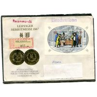 ГДР. КПД. Конверт п.п. Заказное. Осенняя Лейпцигская выставка 1987