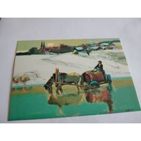 Открытка 2013г. Л.Шчамялеу. Крынiчная вада Iслачы.