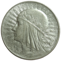 5 злотых 1933 штемпельная