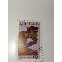 Польша 1969 Скульптура "Христос Падающий", изображающая голову скорбящего Христа.