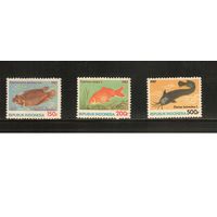 Индонезия-1987(Мих.1242-1244) , **  , Морская Фауна , Рыбы (полная серия)