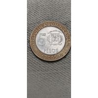 Доминиканская республика 5 песос 2005