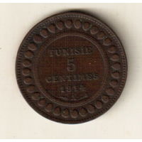 Тунис 5 сантим 1914
