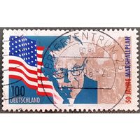Марка Германия 1997 год 100 лет плану Маршалла