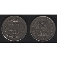 Польша y280 20 грош 1991 год (mw) (_alb2