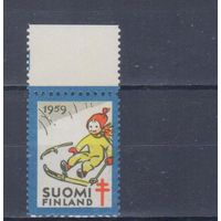 [27] Финляндия 1959.Детское здоровье.Борьба с туберкулезом. ВИНЬЕТКА. MNH