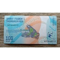 Werty71 Мадагаскар 100 ариари 2017 UNC банкнота Лягушка