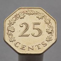 Мальта 25 центов 1975