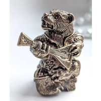 Статуэтка Медведь с балалайкой Бронза