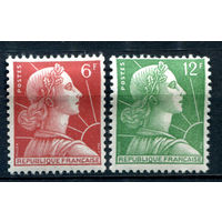Франция - 1955г. - Марианна. Стандартный выпуск - 2 марки - полная серия, MH [Mi 1062-1063]. #2-Fr-37-A-2