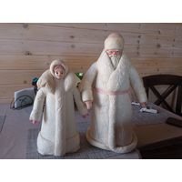 Ёлочные игрушки ссср. Дед мороз и снегурочка. Воронеж. 1973 г.