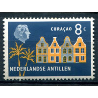 Нидерландские Антильские острова - 1958/59г. - ландшафты, архитектура, 8 с - 1 марка - MNH, есть несколько пятнышек на зубчиках перфорации [Mi 72]. #3-WB-93-A-1