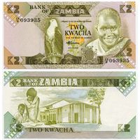 Замбия. 2 квача (образца 1980 года, P24c, UNC)