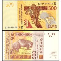 Мали 500 франков образца 2023 года UNC p419D