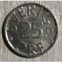 Монета 25 эре 1978 год. Швеция. Король Карл XVI Густав