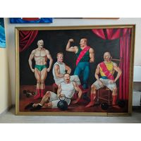 Редкая, большая картина известного художника Ватагина Н