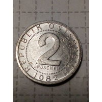 2 гроша Австрия 1982 год