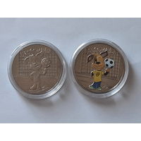 2020.  Россия. Комплект (2 шт.). 25 рублей.  Мультфильмы. Барбоскины.