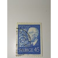 Марка Швеция 1967 год  Король Швеции Густав VI Адольф (1882–1973)