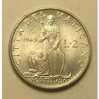 Ватикан, 2 Лира 1965 FORTITUDO