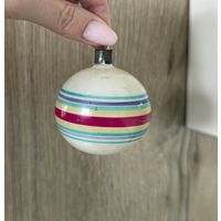 Старинная елочная игрушка шар ручная роспись