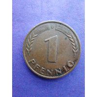 Германия ФРГ 1 пфенниг 1950 D