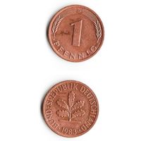 1 пфенниг Германия 1983 года(D)