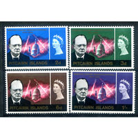 Британские колонии - Острова Питкэрн - 1966г. - Уинстон Черчилль - 4 марки - полная серия, MNH с незначительным дефектом клея [Mi 56-59]. #4-B6-106-A-2