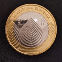 Словения 3 евро, 2011 20 лет независимости Словении