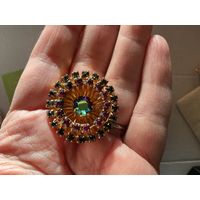 Брошь Чехия стразы 50-е