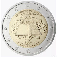 Португалия 2 евро 2007 года, АU. Римский договор TOR. Сторгуй за свою цену, предложи обмен! Y