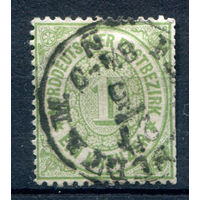 Северогерманский союз - 1869/71г. - 1 Kr - 1 марка - гашёная [Mi 19]. #1-Wu-12-A-1