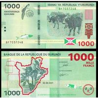 Бурунди 1000 франков образца 2021 года UNC p51