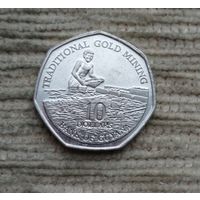 Werty71 Гайана 10 долларов 2007 процесс золотодобычи