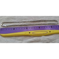 С РУБЛЯ! Красивая Серебряная цепь, L=49см,  Ag 925*
