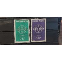 РАСПРОДАЖА ФРАНЦИЯ 1959г. Полная серия. Гаш.