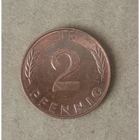 Монета 2 пфеннига Германия 1991 F