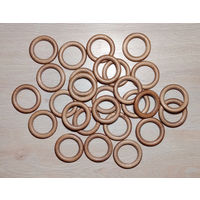 Кольца деревянные диаметр 5,5см, 24шт.