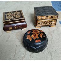 Шкатулки СССР 3 шт одним лотом