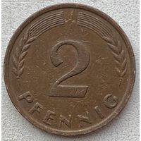 Германия 2 пфеннига 1963 г. J