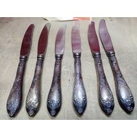 С рубля без мц. набор ножей 6шт. длина 20.5см. коробка 1р.