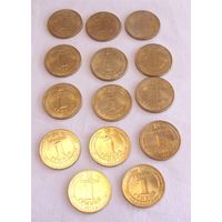 14шт х 1 гривна 2010 год Князь Владимир Украина 14 шт одним лотом